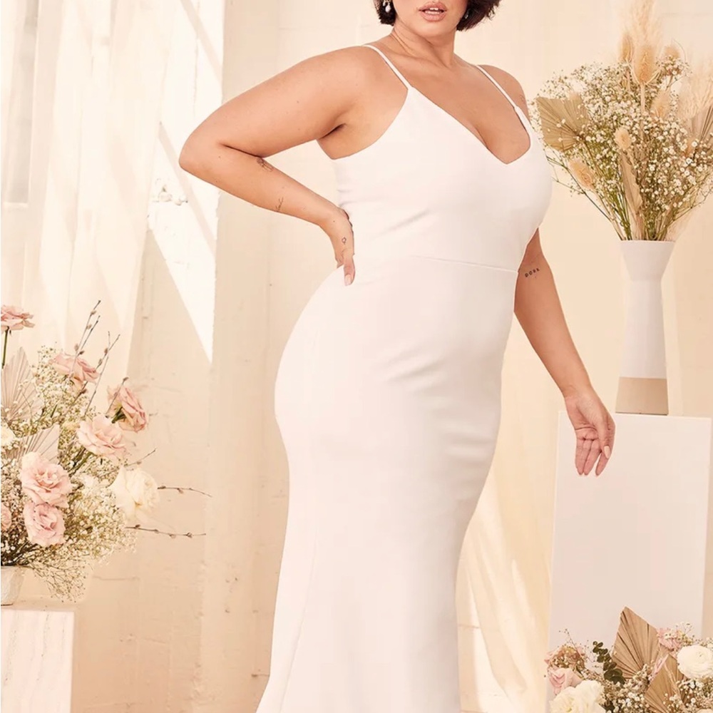 Lulu’s Infinite Glory White Maxi Dress | XL